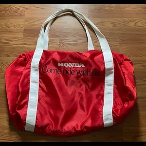 Vintage Honda Come Ride With Us Large Duffel Bag